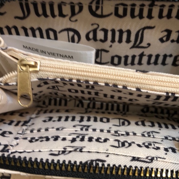 Juicy Couture Black Beige Spring Fling MultiCompartment Bifold Wallet NWT - Picture 11 of 16